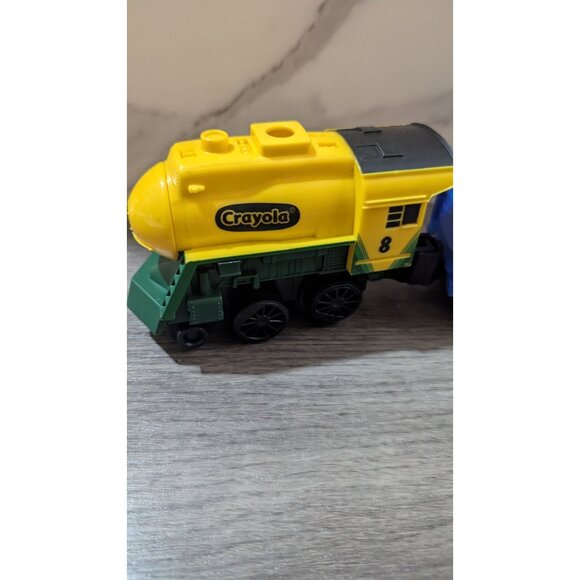 Lionel Crayola Imagination Express Train Set Engine Cargo Car Toy  2 track parts - Picture 8 of 15